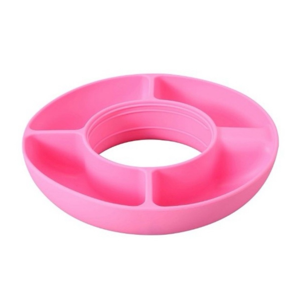 Pink Divided Silicone Plate